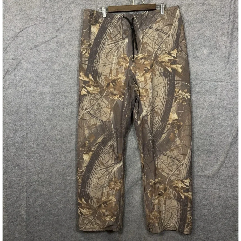 10X Rain Pants Mens 36x31 Brown Realtree Camo Gore-Tex Waterproof Hunting USA